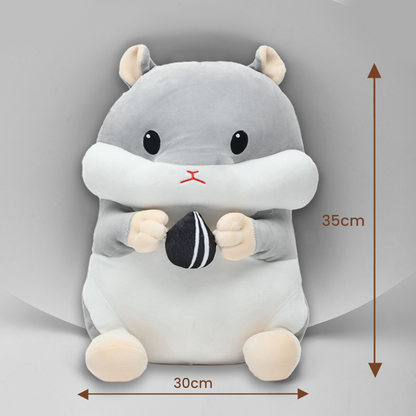 Cute Hamster Handwarmer Pillow- Beige and Gray
