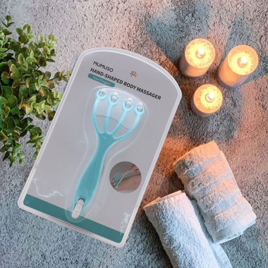 Hand-shaped Body Massager - Four Fingers/Blue Mumuso