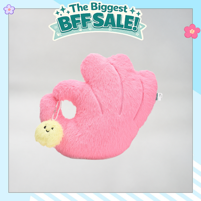 So Big OK  Sign- Shaped Plush Pillow- Pink/ Blue- 52cm