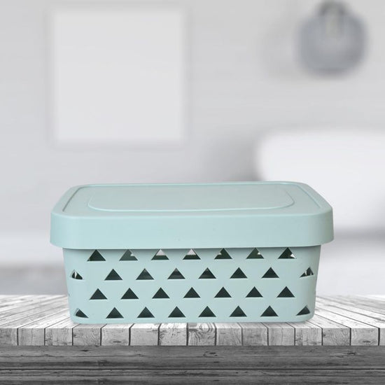 Hollow-Out Storage Box - Green/M Mumuso