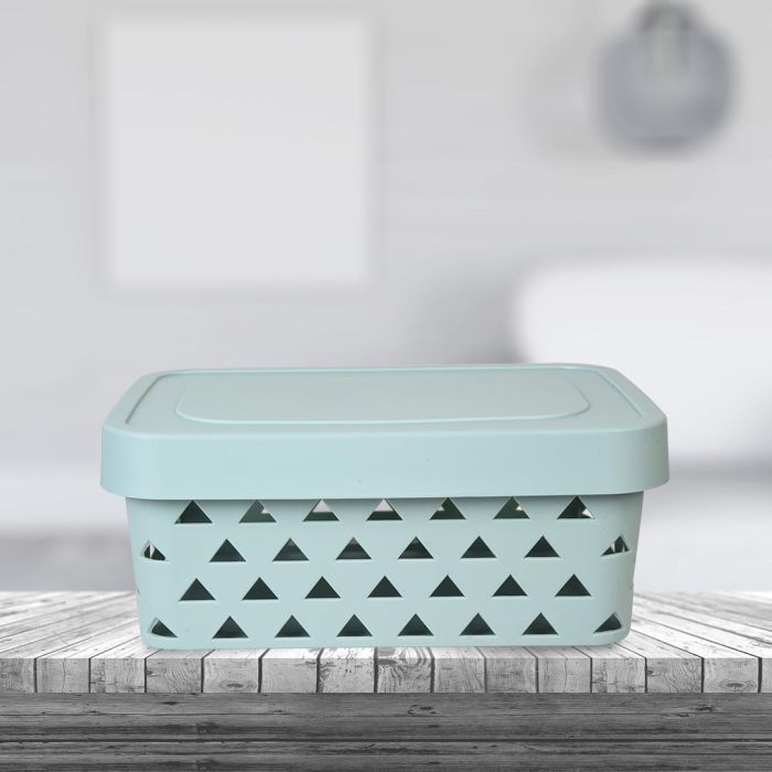 Hollow-Out Storage Box - Green/M Mumuso