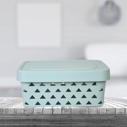 Hollow-Out Storage Box - Green/M Mumuso