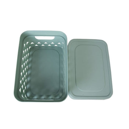Hollow-Out Storage Box - Green/M Mumuso
