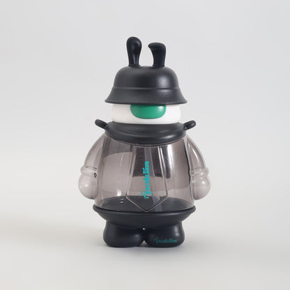 Mumuso Cool Bunny Plastic Water Bottle - 850 mL/Black