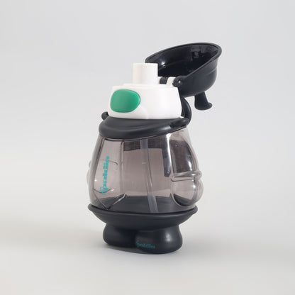 Mumuso Cool Bunny Plastic Water Bottle - 850 mL/Black