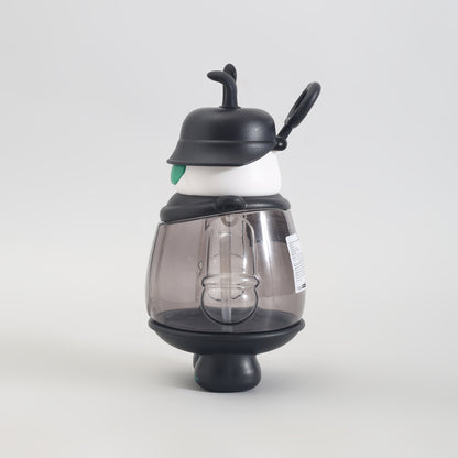 Mumuso Cool Bunny Plastic Water Bottle - 850 mL/Black
