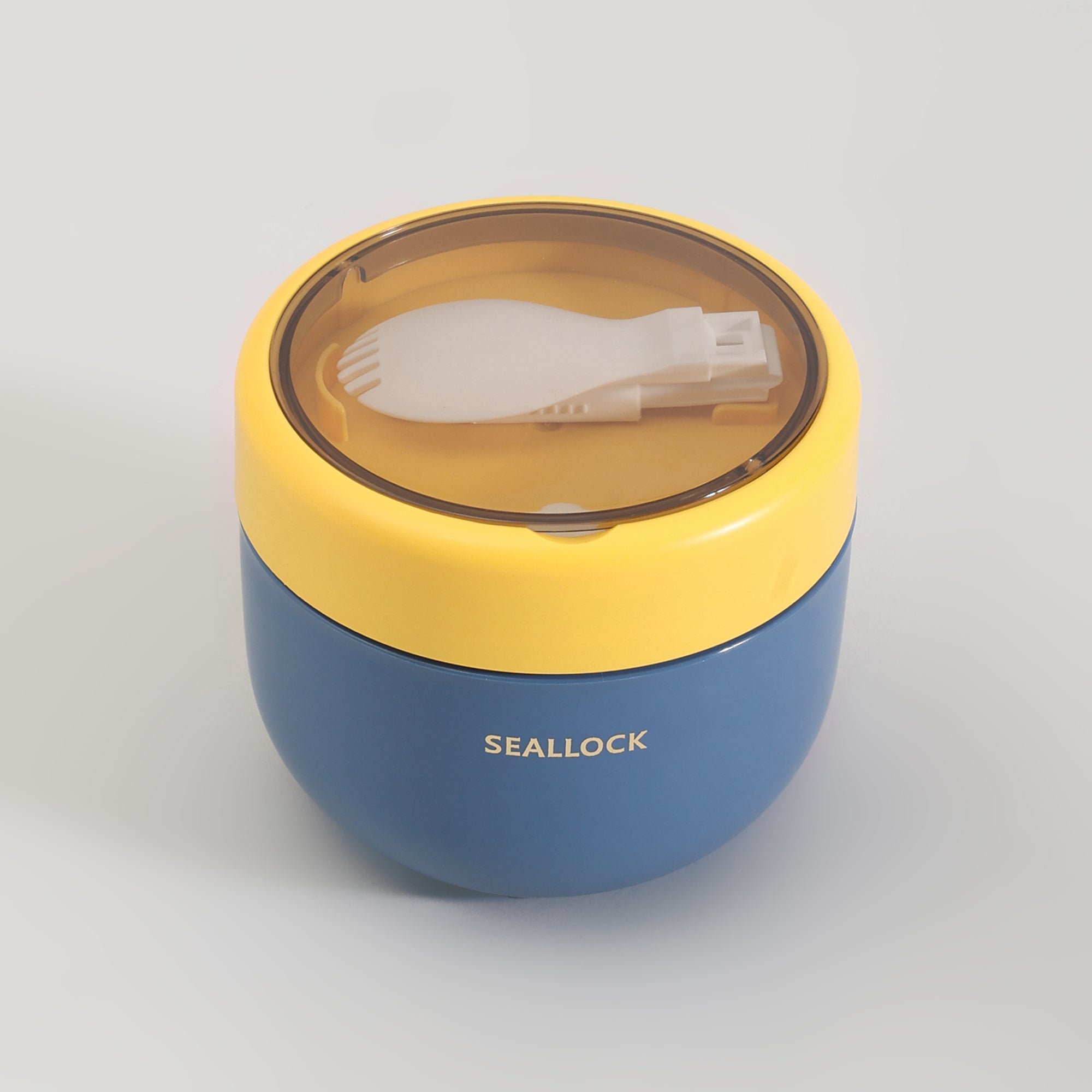 Insulated Mini Lunch Box with Cutlery &amp; Transparent Lid- Assorted Colour!