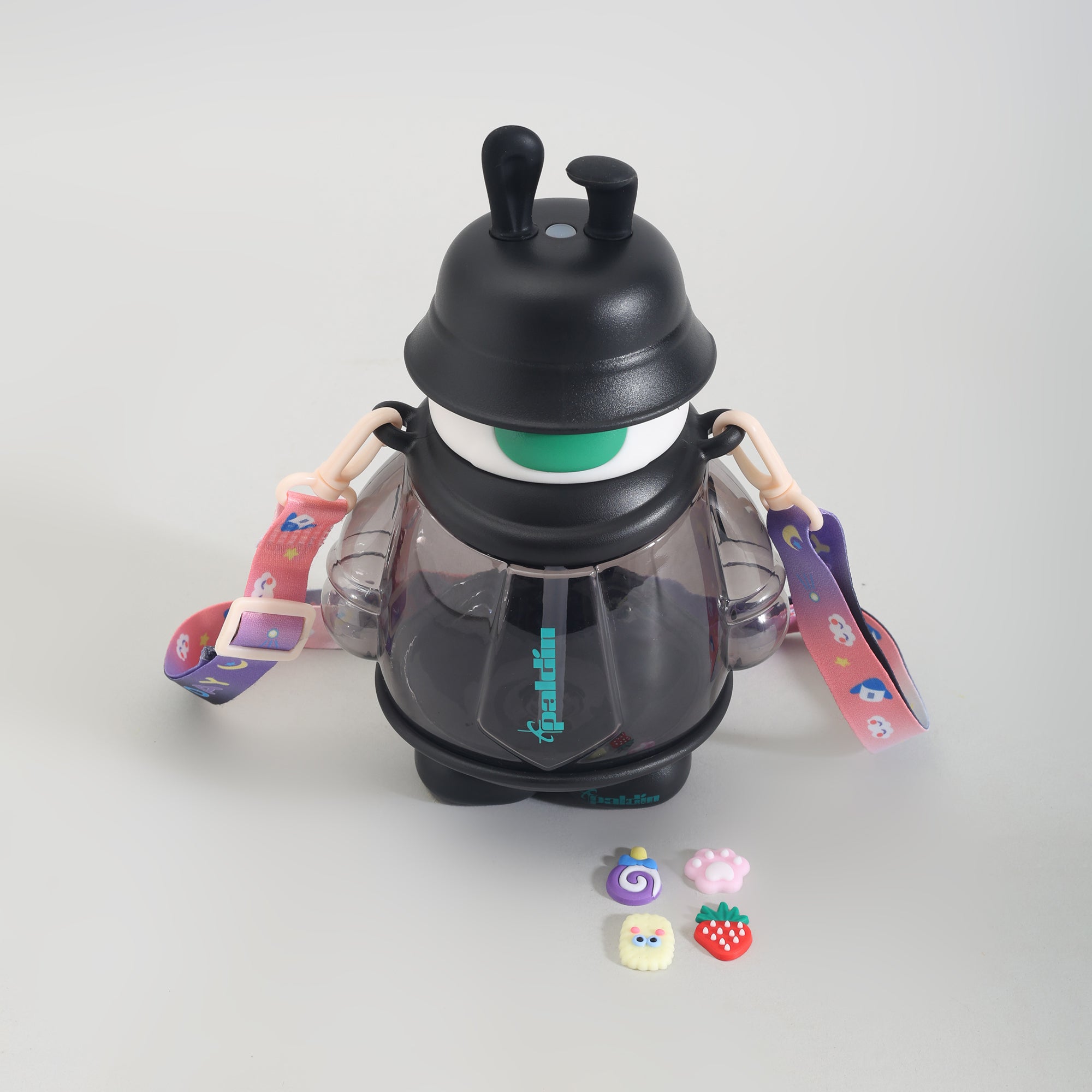 Mumuso Cool Bunny Plastic Water Bottle - 850 mL/Black