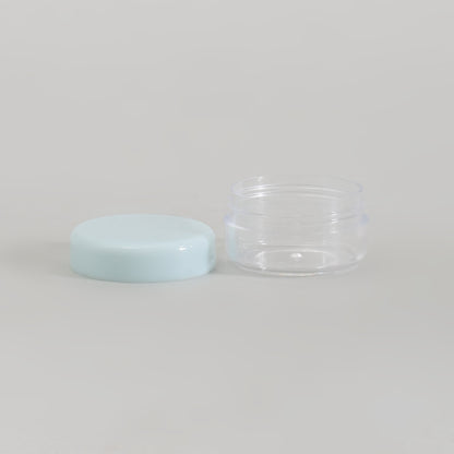 Eco Friendly Mini Travel Bottle &amp; Jar Set - 7 Pcs / Pastel Blue