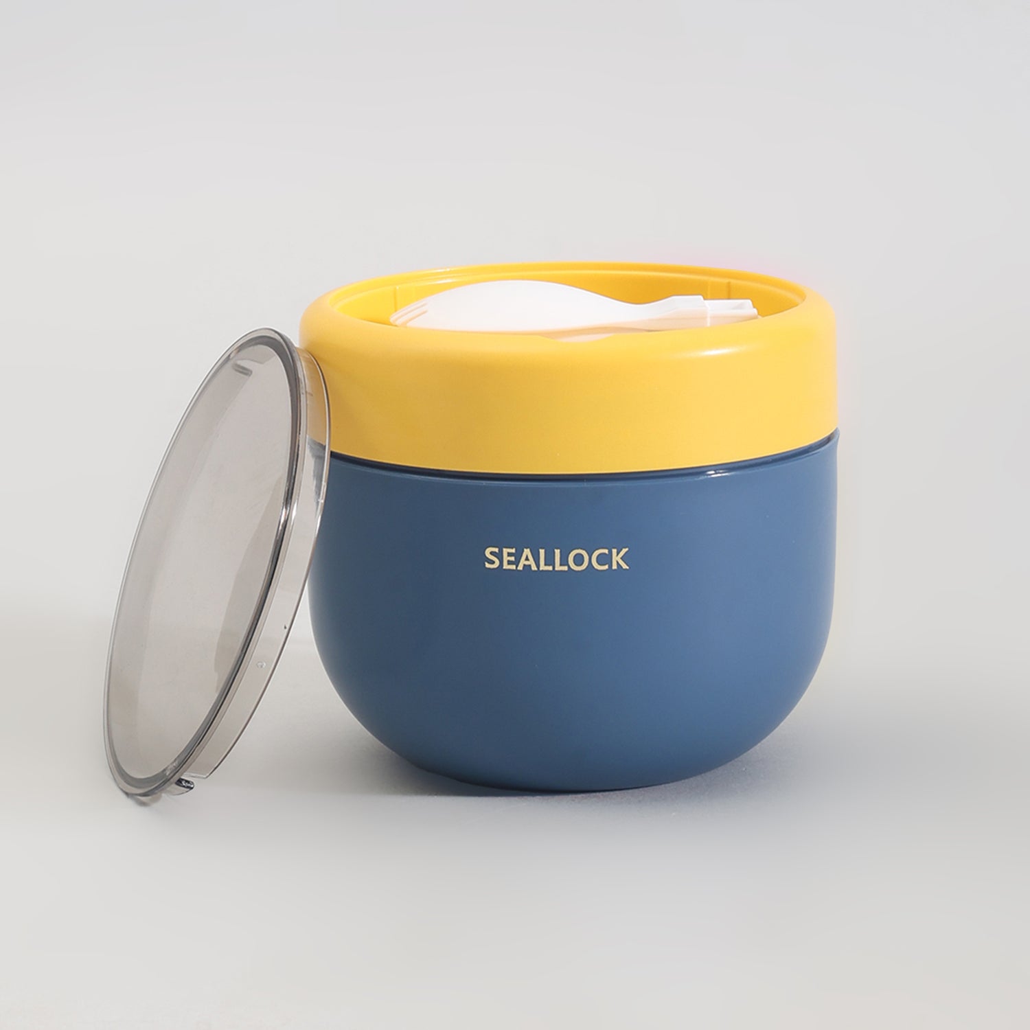 Insulated Mini Lunch Box with Cutlery &amp; Transparent Lid- Assorted Colour!