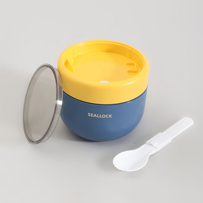 Insulated Mini Lunch Box with Cutlery &amp; Transparent Lid- Assorted Colour!