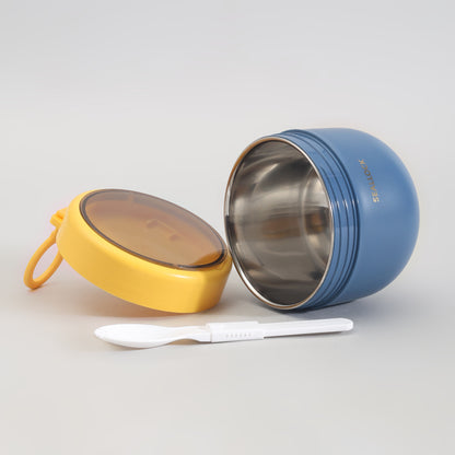 Insulated Mini Lunch Box with Cutlery &amp; Transparent Lid- Assorted Colour!