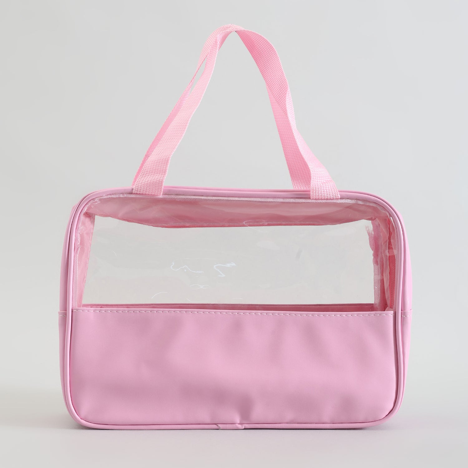 MUMUSO Toiletry Bag with Clear Window (Cherry Blossom Collection/Pink/L)