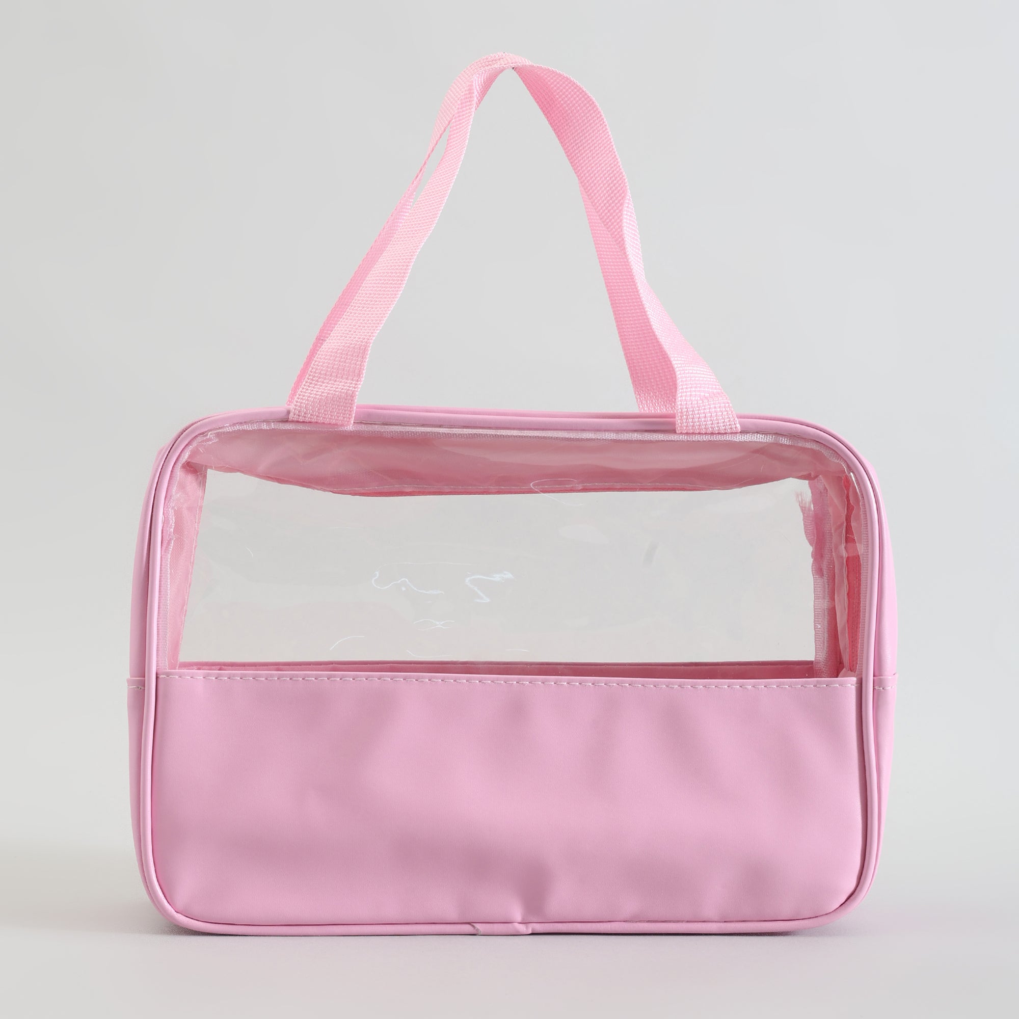MUMUSO Toiletry Bag with Clear Window (Cherry Blossom Collection/Pink/L)