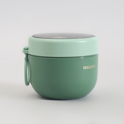 Insulated Mini Lunch Box with Cutlery &amp; Transparent Lid- Assorted Colour!