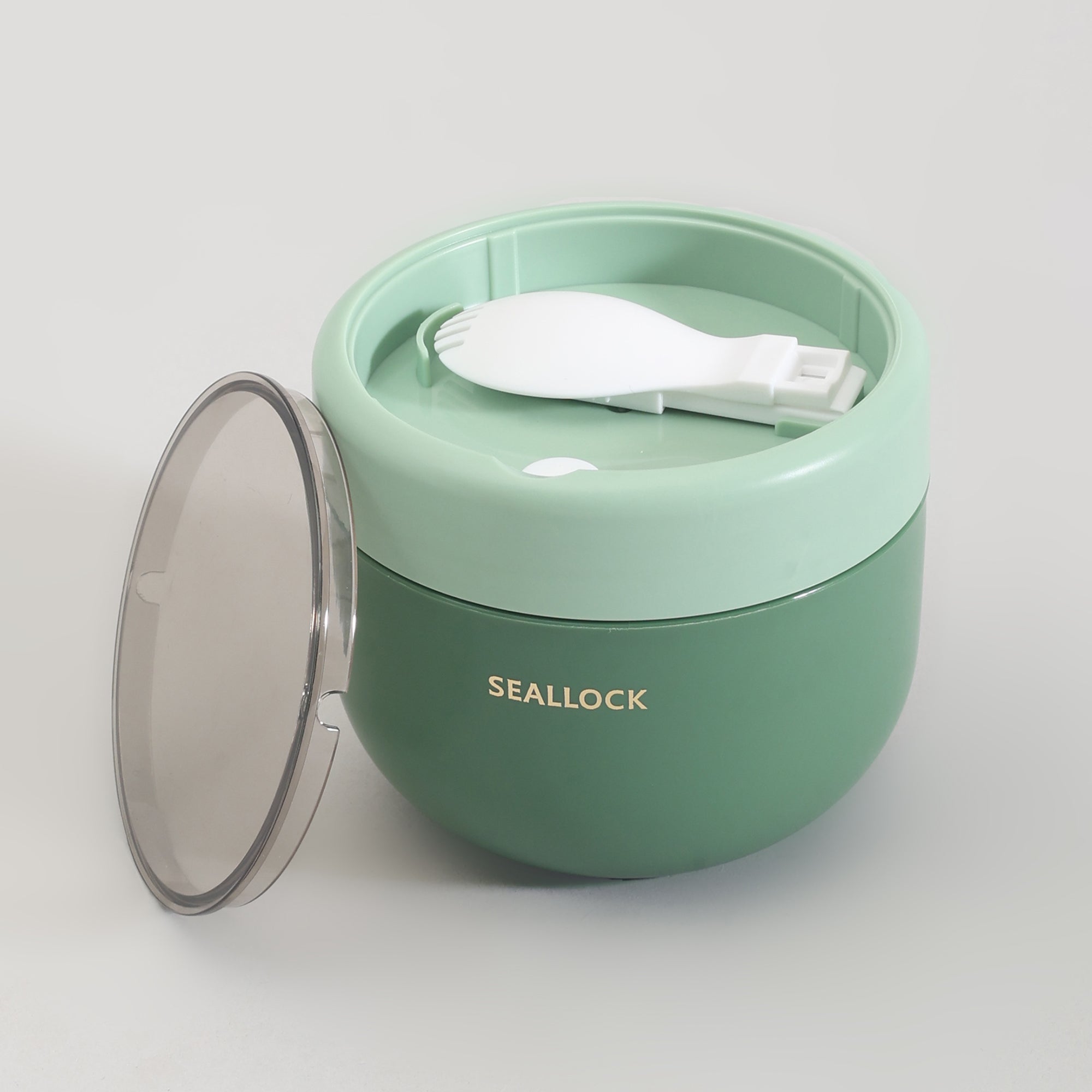 Insulated Mini Lunch Box with Cutlery &amp; Transparent Lid- Assorted Colour!