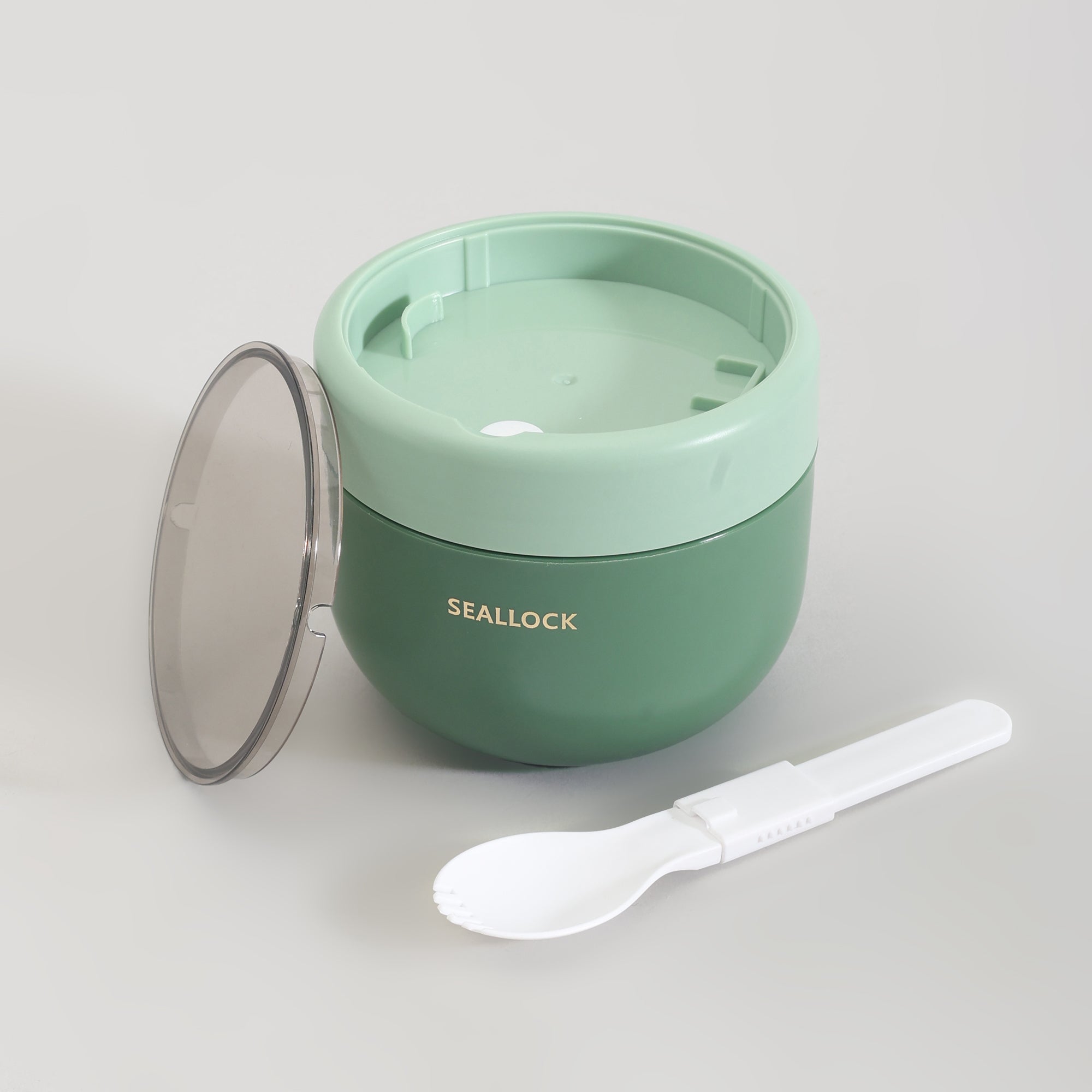 Insulated Mini Lunch Box with Cutlery &amp; Transparent Lid- Assorted Colour!