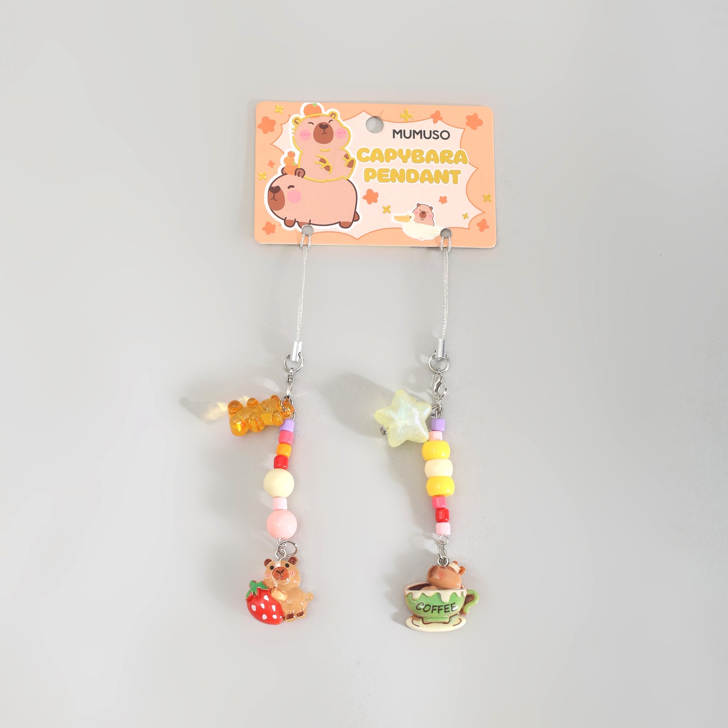 Mumuso Cute Capybara Phone Charm- Set of 2