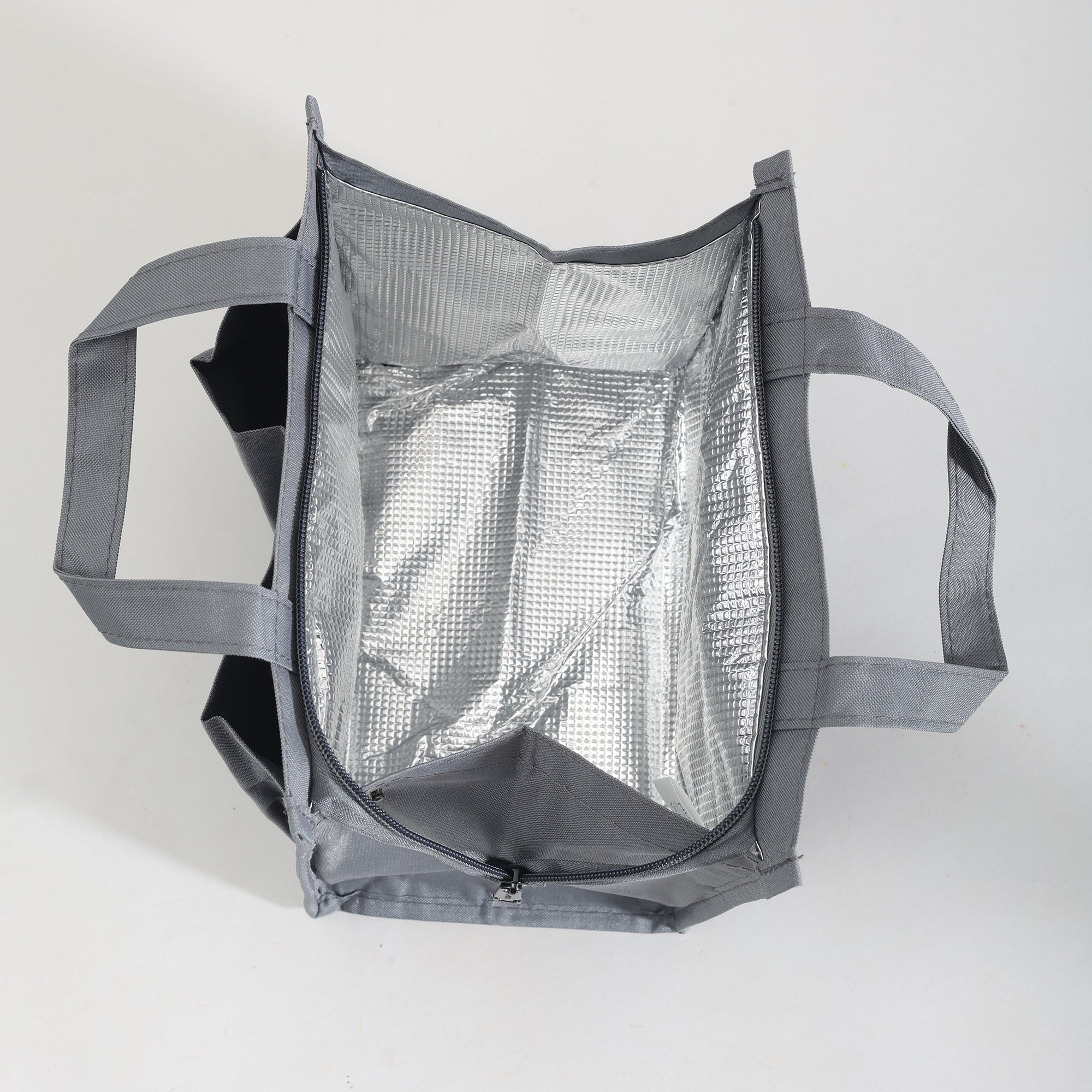Portable Insulated Lunch Bag - Large Capacity/Grey