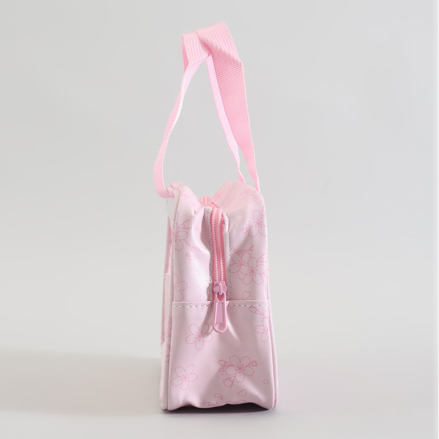 Mumuso Toiletry Bag With Clear Window: Cherry Blossom/ Medium