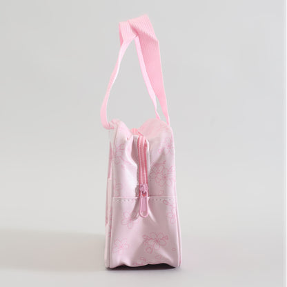 Mumuso Toiletry Bag With Clear Window: Cherry Blossom/ Medium