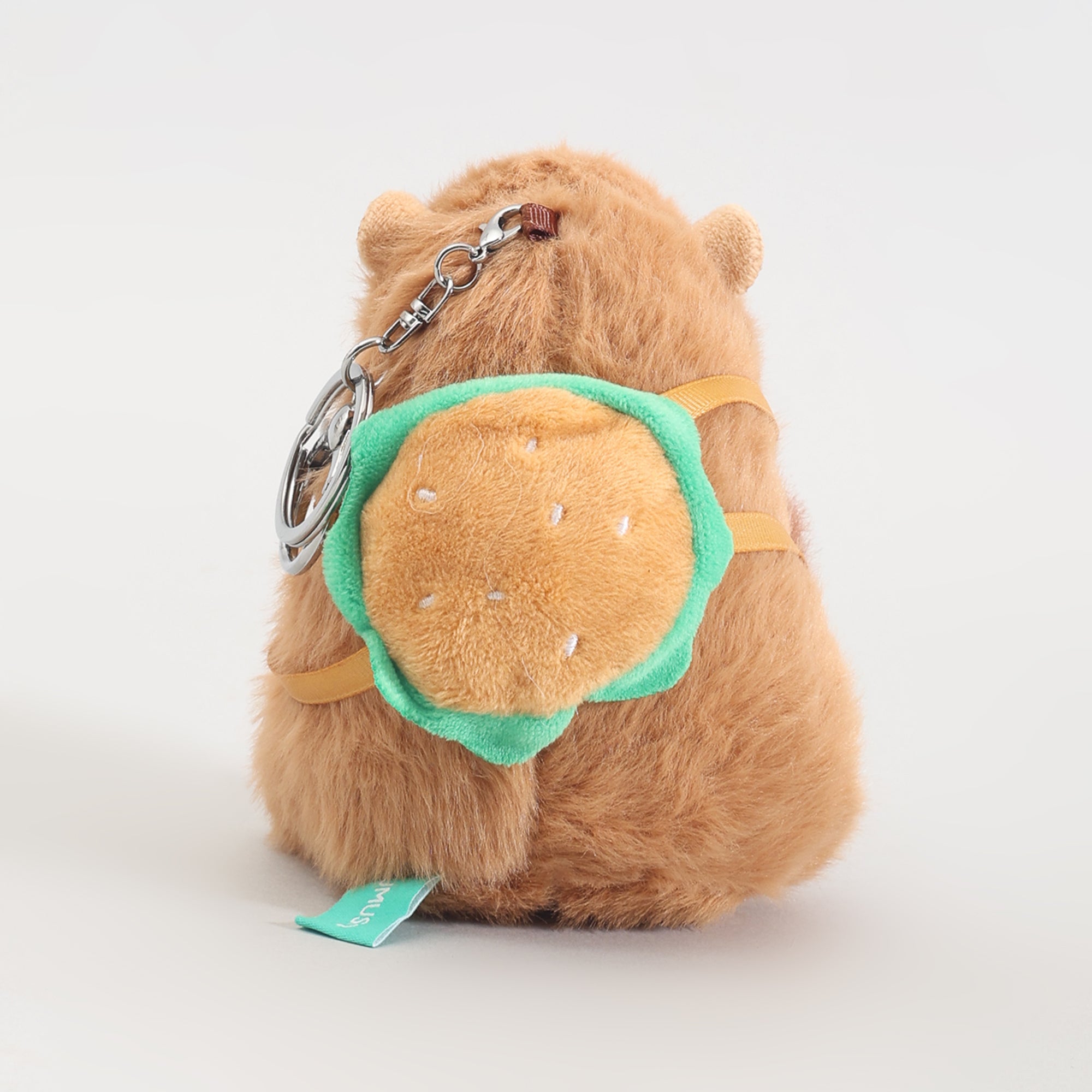 Mumuso Capybara Hamburger Backpack Plush Keychain