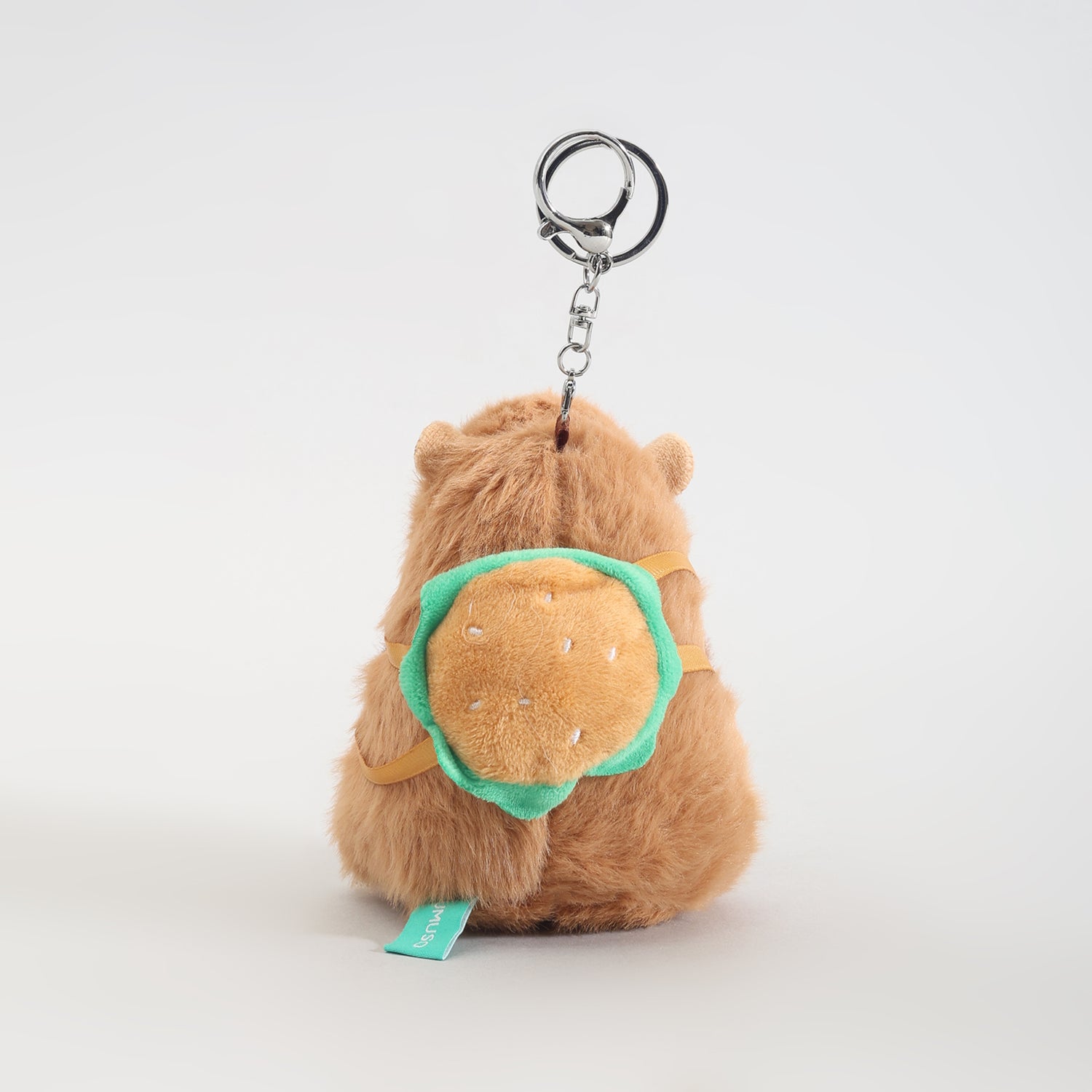 Mumuso Capybara Hamburger Backpack Plush Keychain