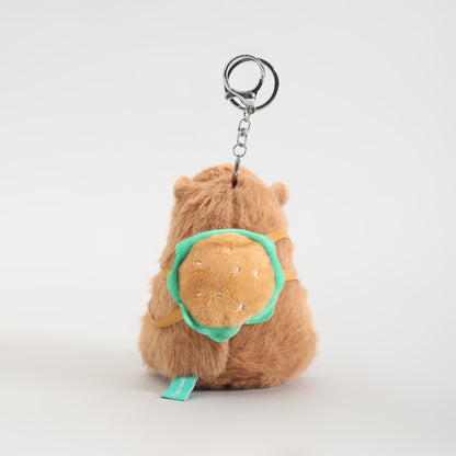 Mumuso Capybara Hamburger Backpack Plush Keychain