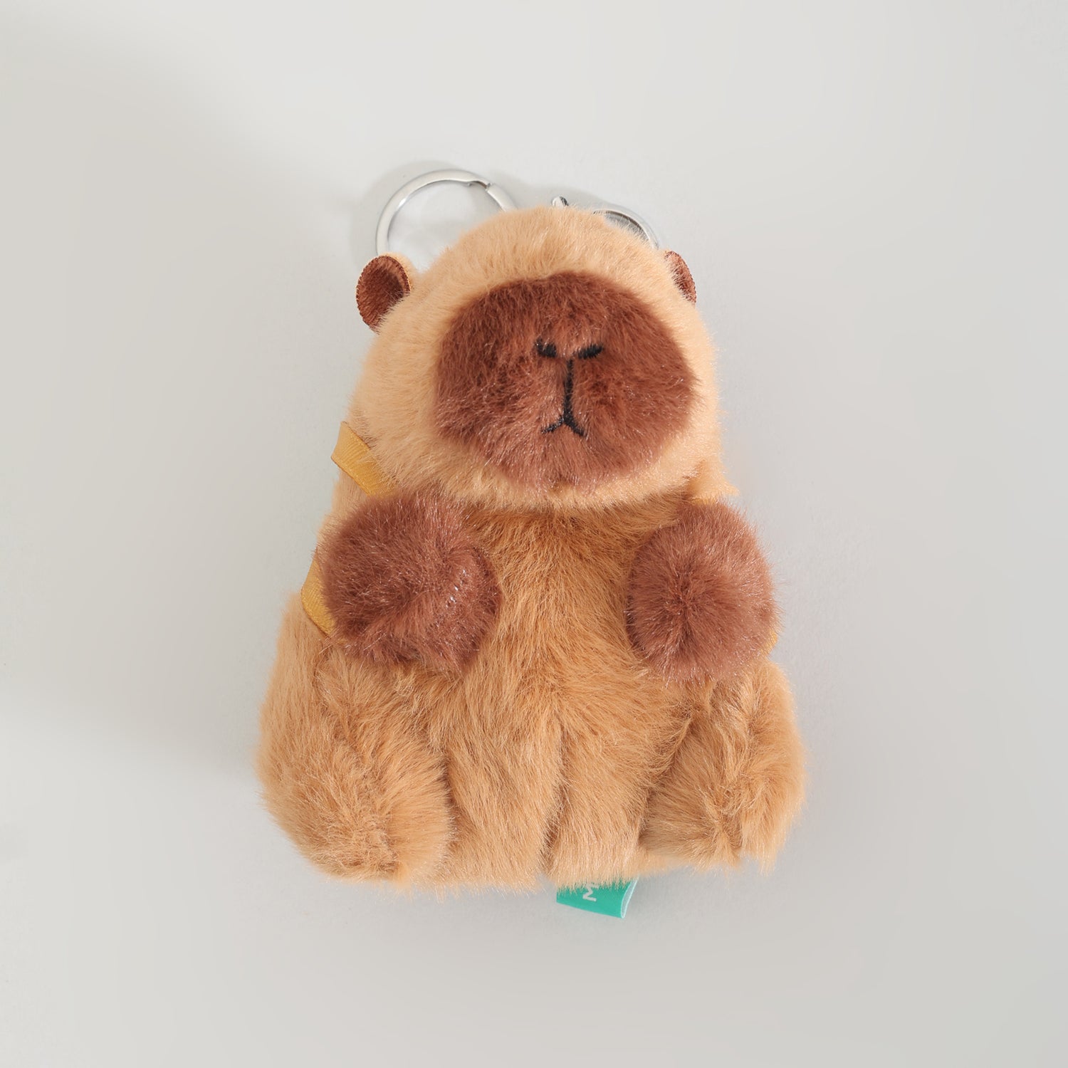 Mumuso Capybara Hamburger Backpack Plush Keychain