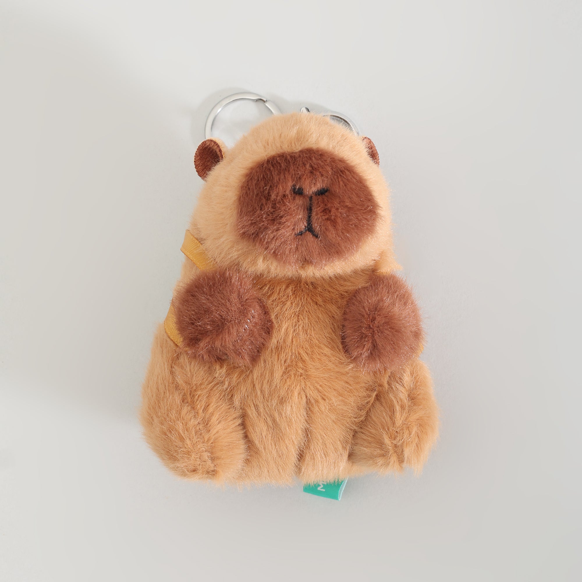 Mumuso Capybara Hamburger Backpack Plush Keychain