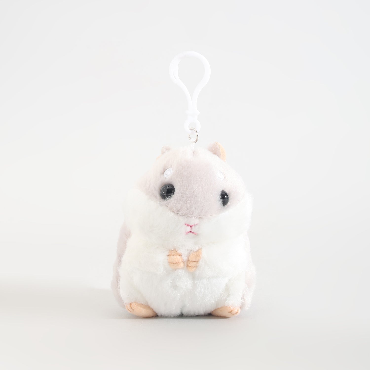 Grey Hamster Plush Keychain – Soft Kawaii Bag Charm