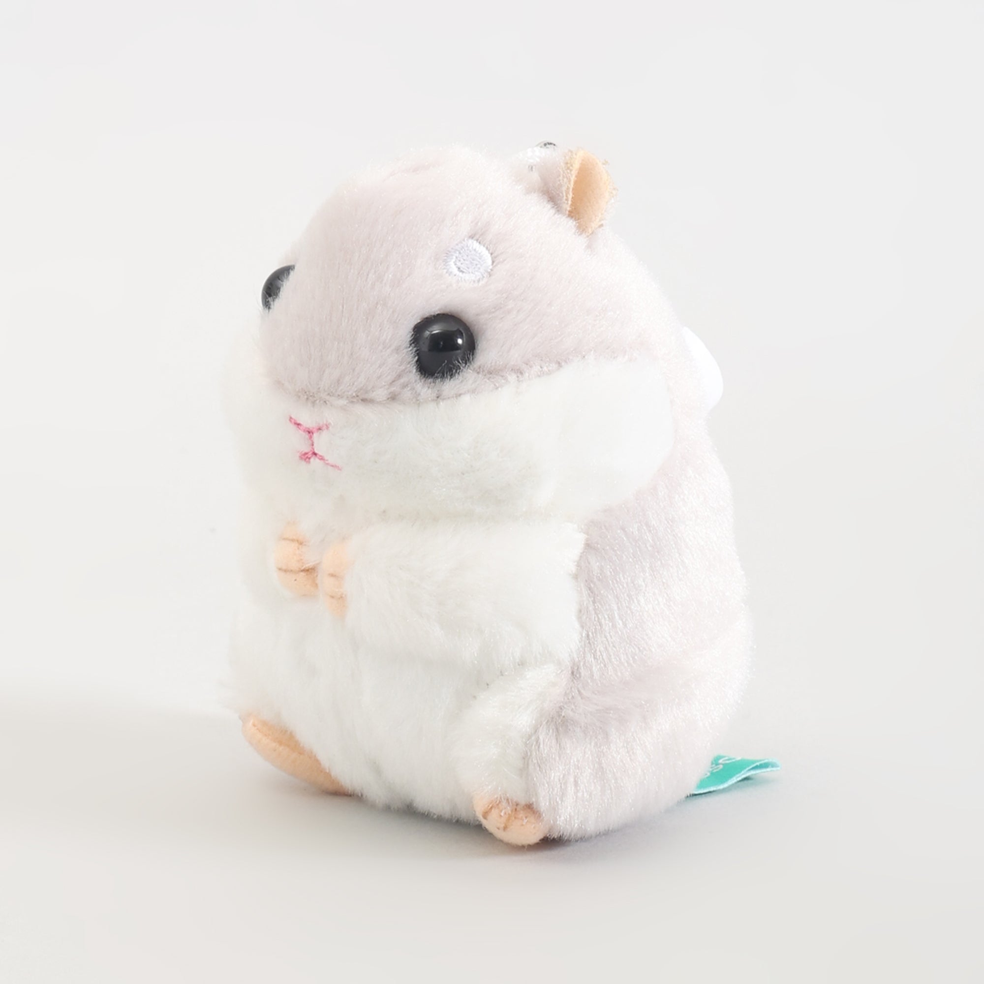Grey Hamster Plush Keychain – Soft Kawaii Bag Charm