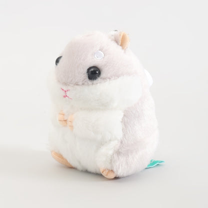 Grey Hamster Plush Keychain – Soft Kawaii Bag Charm
