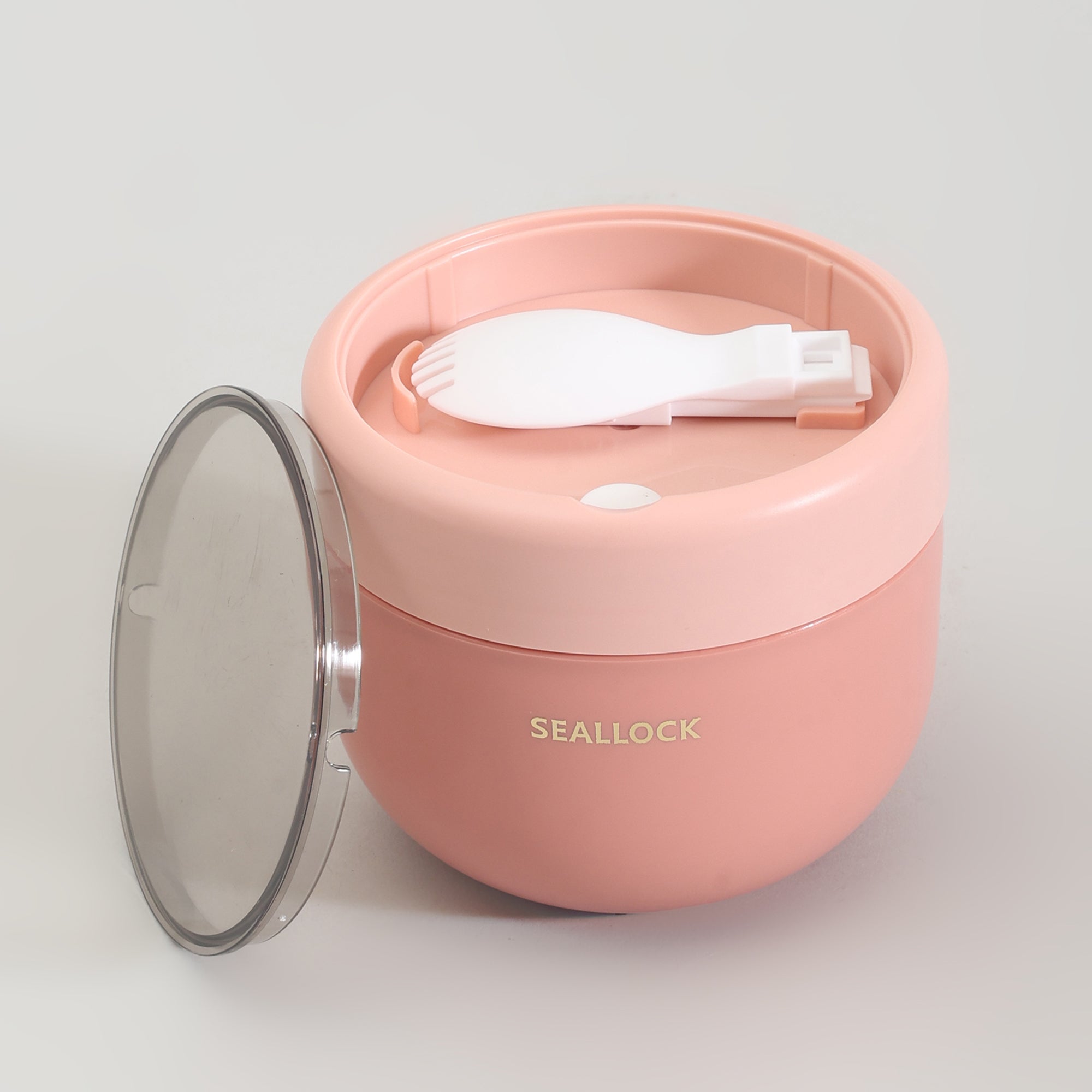 Insulated Mini Lunch Box with Cutlery &amp; Transparent Lid- Assorted Colour!