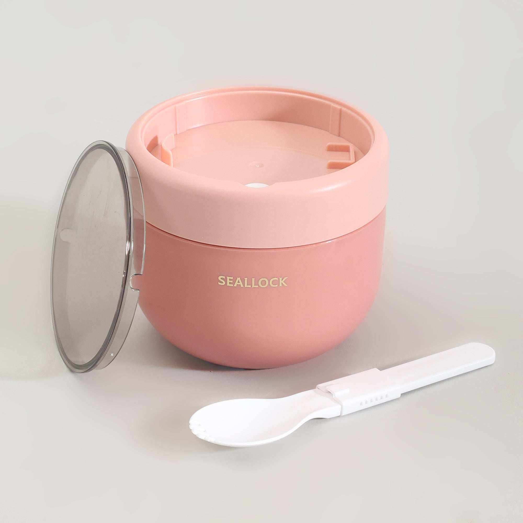 Insulated Mini Lunch Box with Cutlery &amp; Transparent Lid- Assorted Colour!