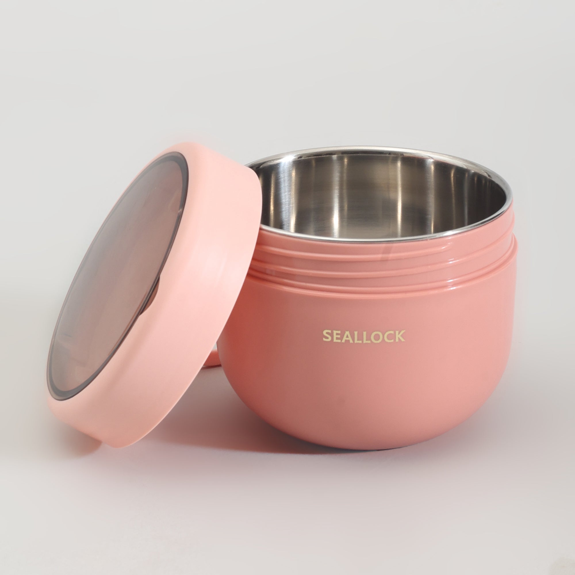 Insulated Mini Lunch Box with Cutlery &amp; Transparent Lid- Assorted Colour!