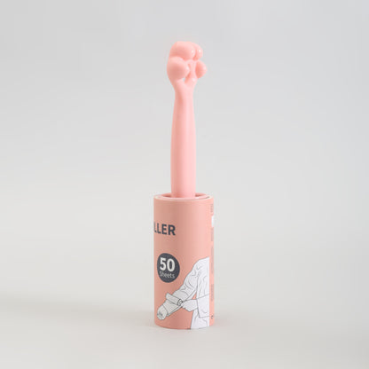 Cat Paw Pink Lint Roller Set with 3 Refills - 150 Sheets