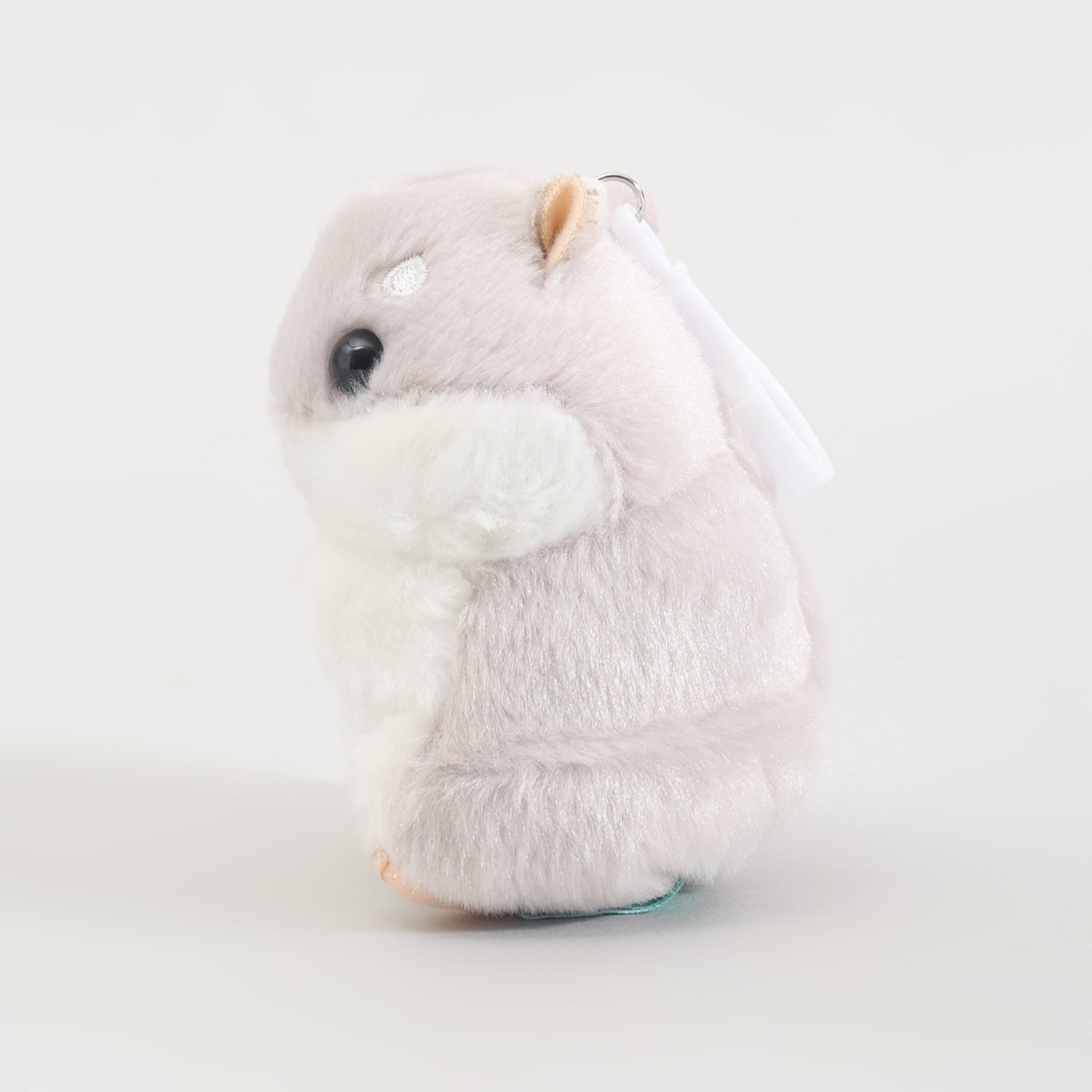 Grey Hamster Plush Keychain – Soft Kawaii Bag Charm