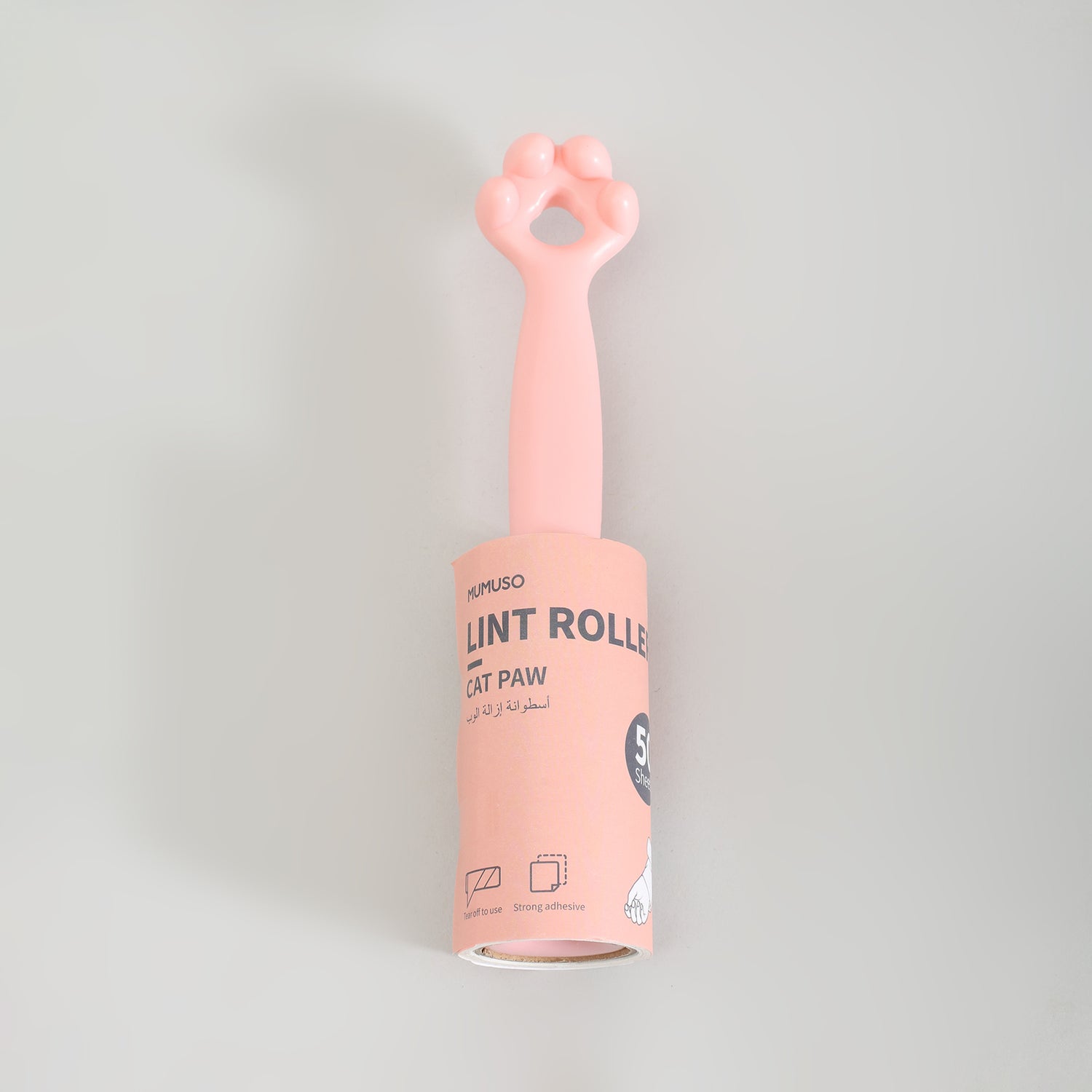 Cat Paw Pink Lint Roller Set with 3 Refills - 150 Sheets
