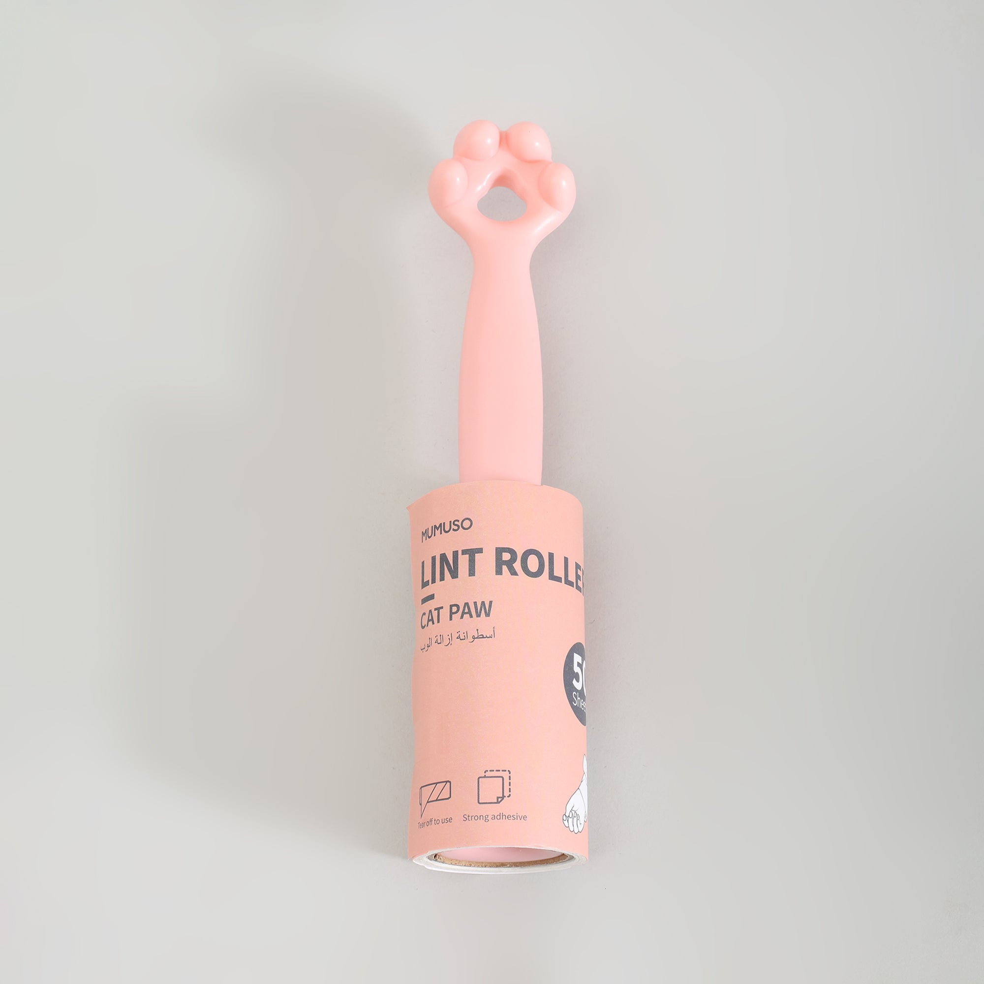 Cat Paw Pink Lint Roller Set with 3 Refills - 150 Sheets