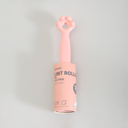 Cat Paw Pink Lint Roller Set with 3 Refills - 150 Sheets