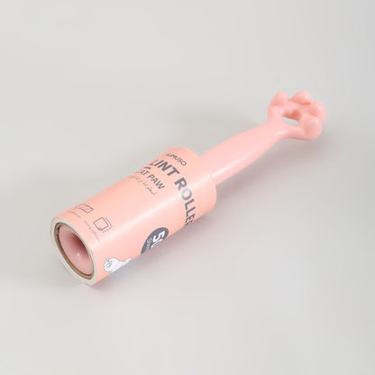 Cat Paw Pink Lint Roller Set with 3 Refills - 150 Sheets