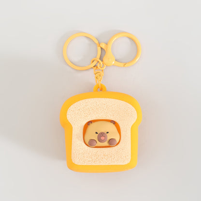 Bakery Series Keychain: Squeeze the Bread &amp; the Capybara Pops!: Assorted 4 Variants