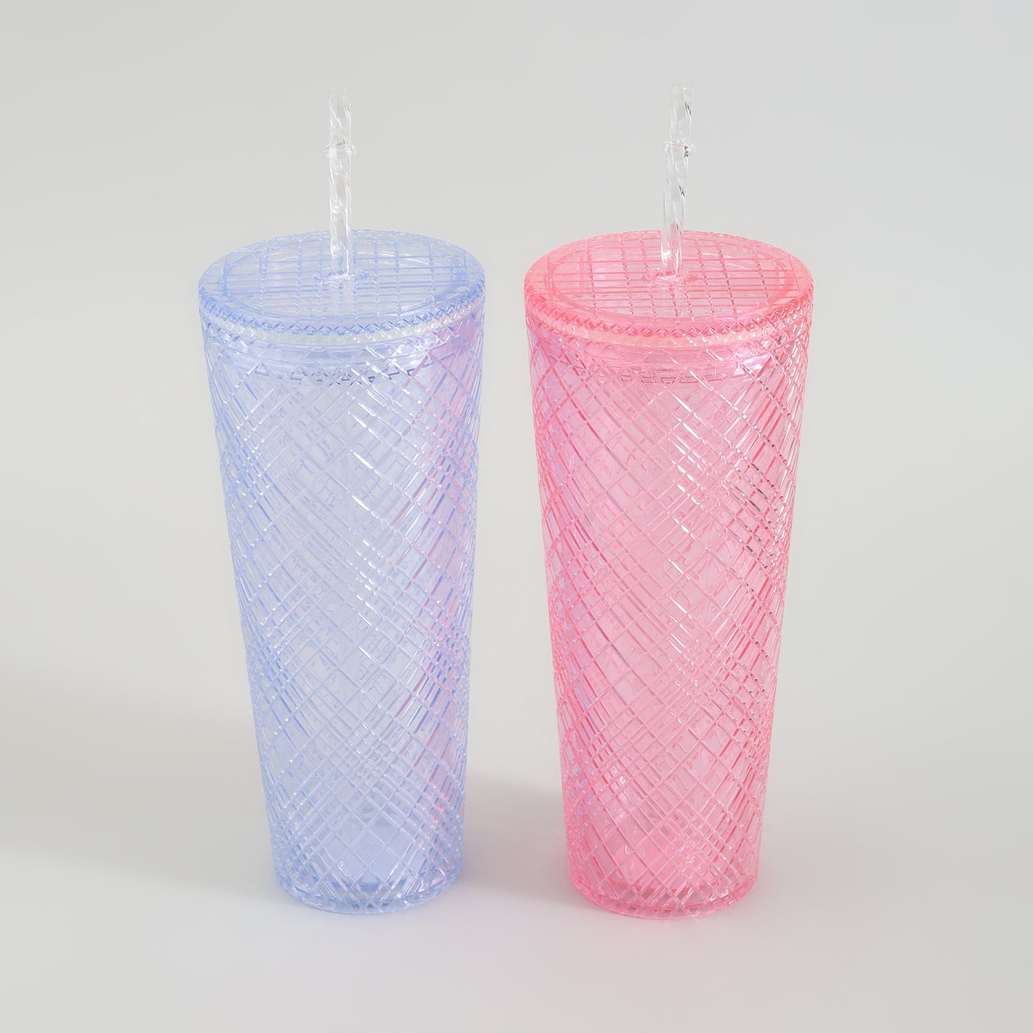 Cherry Blossom Collection Sipper with Straw- Pink/ Blue- 740ml
