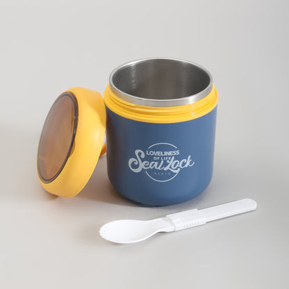 Insulated Large Lunch Box with Cutlery &amp; Transparent Lid- Assorted Colours!