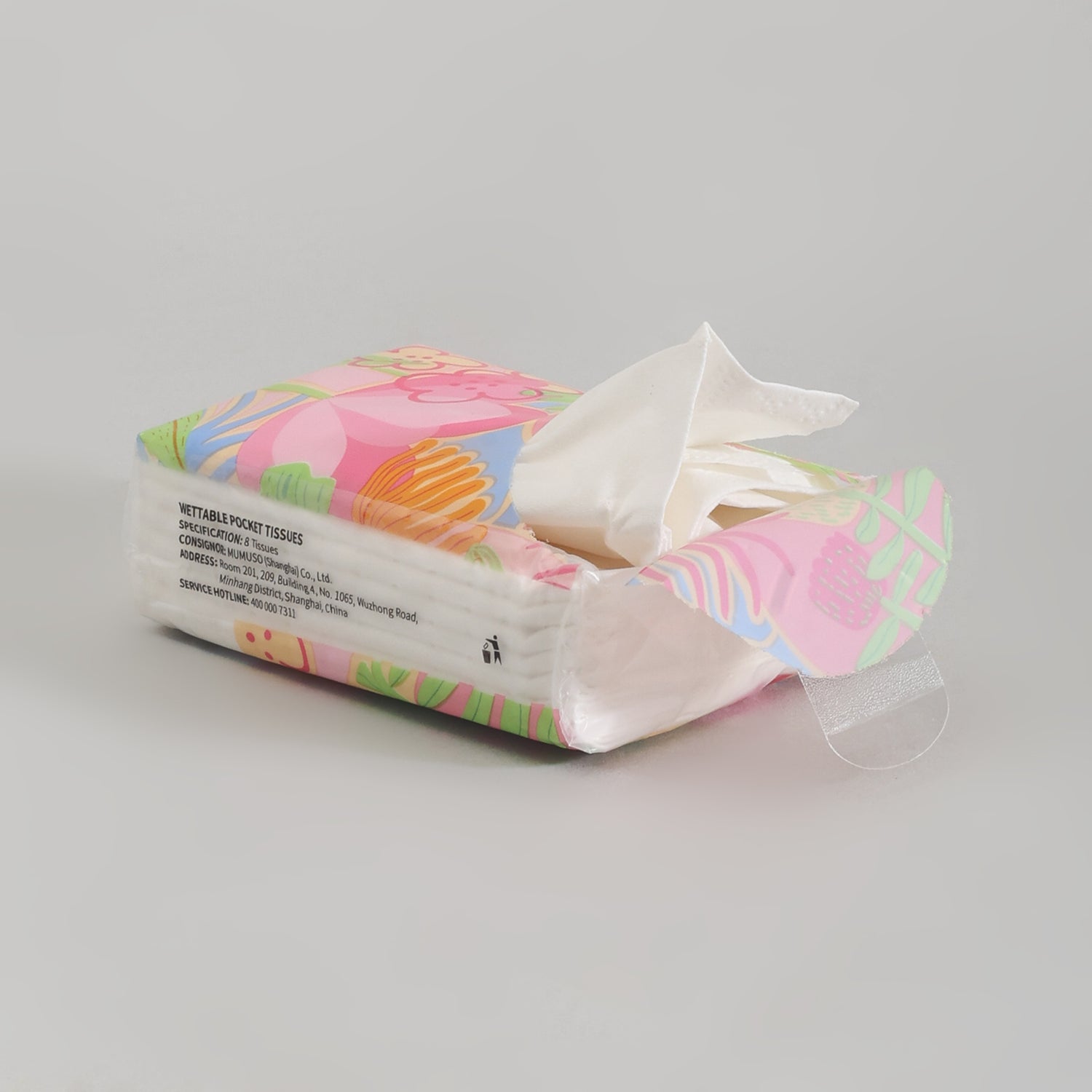 Mumuso Printable Pocket Tissues- 18 Pack Set- Perfect for On-the- Go!