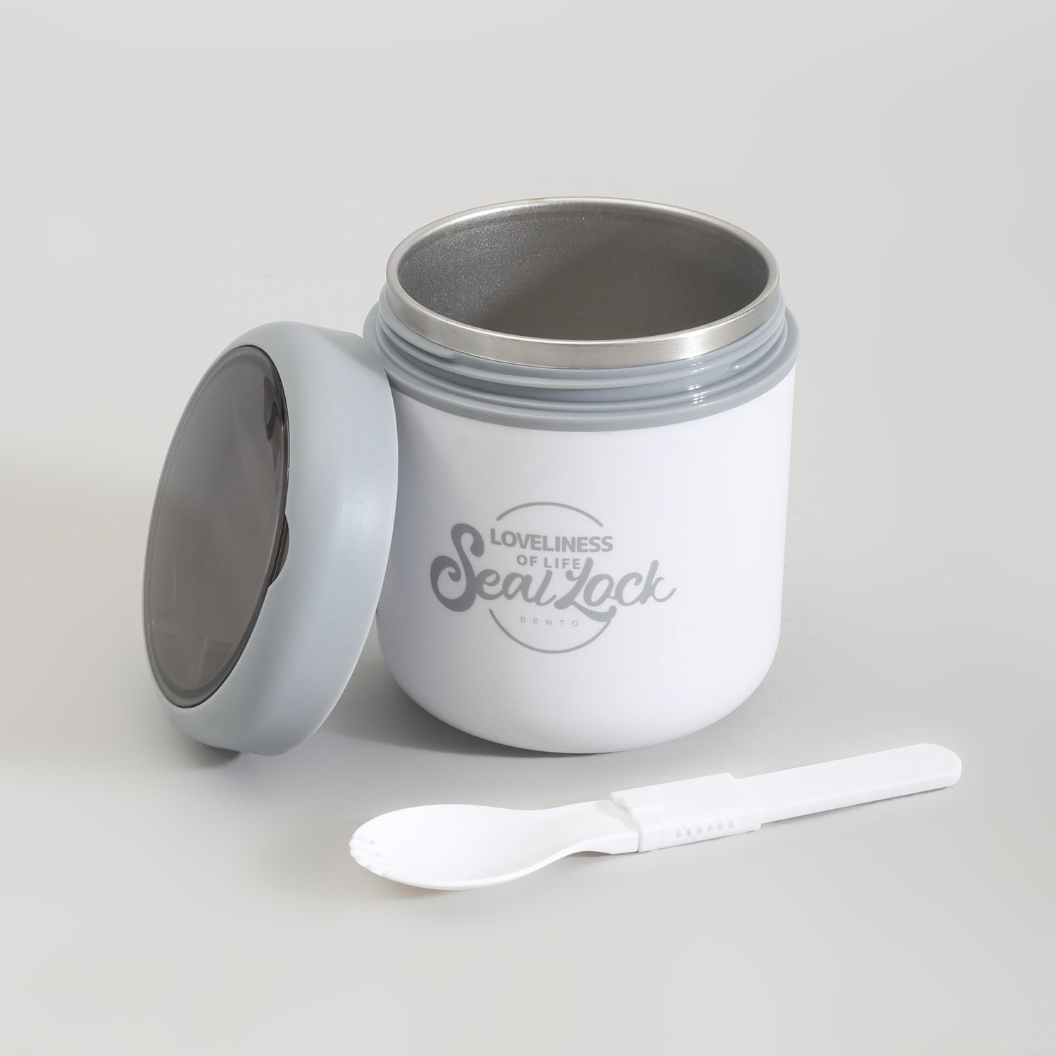 Insulated Large Lunch Box with Cutlery &amp; Transparent Lid- Assorted Colours!