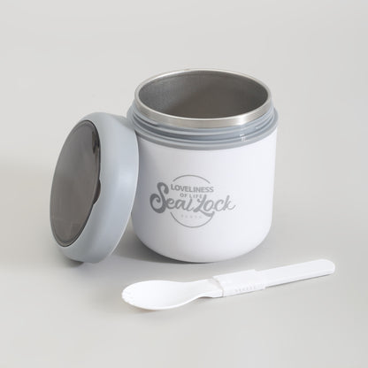 Insulated Large Lunch Box with Cutlery &amp; Transparent Lid- Assorted Colours!