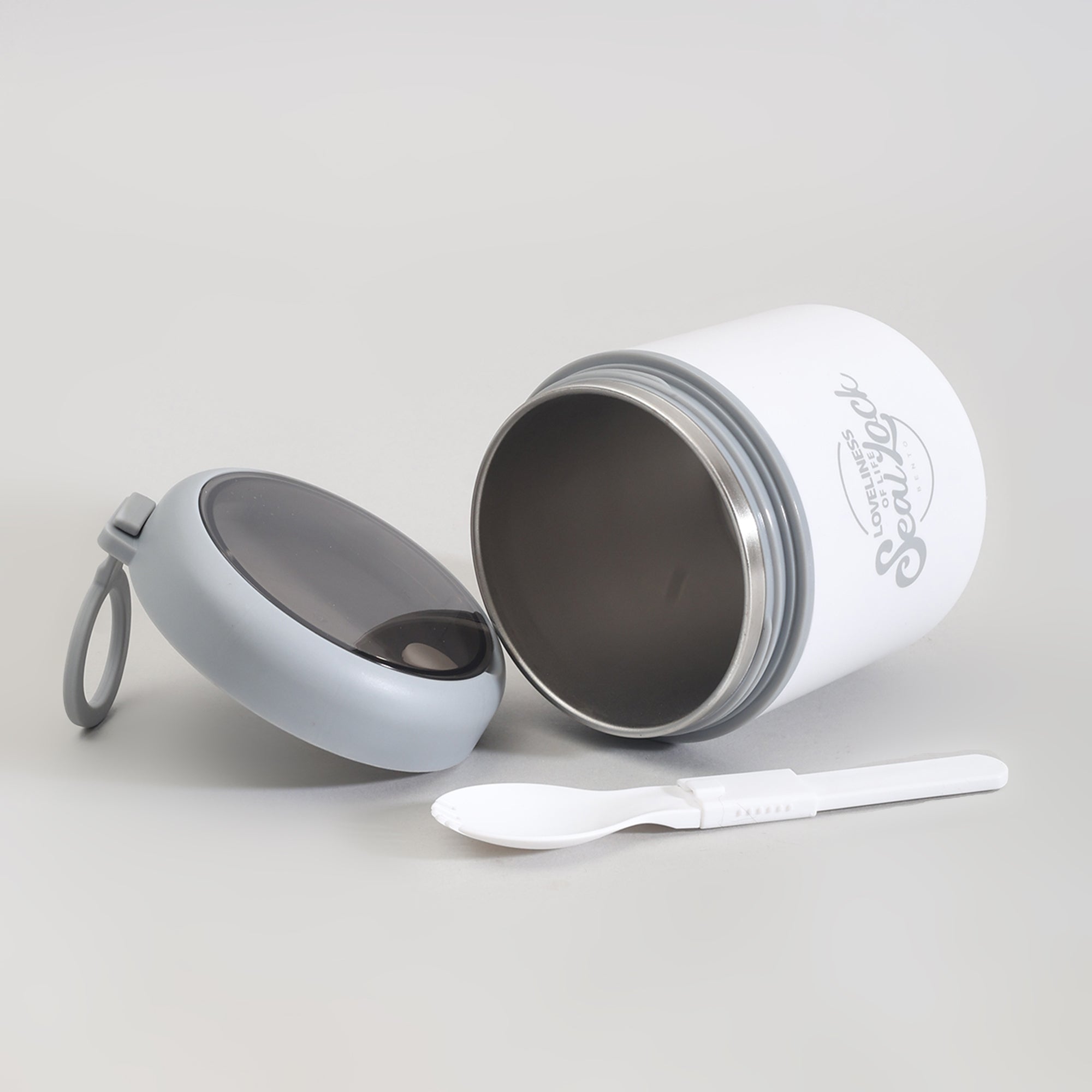 Insulated Large Lunch Box with Cutlery &amp; Transparent Lid- Assorted Colours!