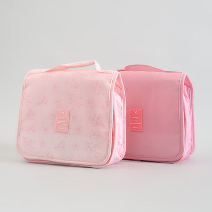 Mumuso Cherry Blossom- Toiletry Bag With Hanging Hook